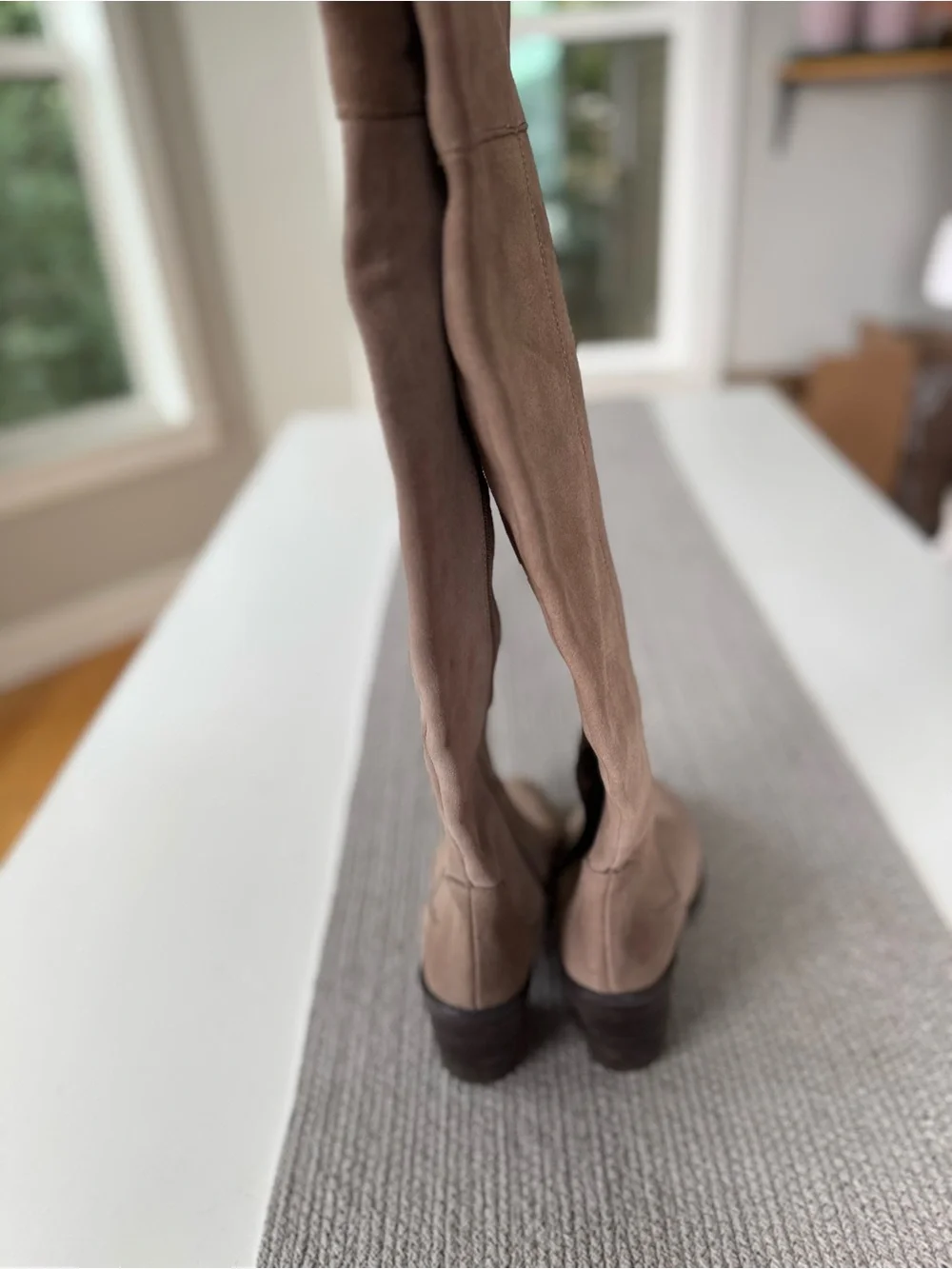 Seychelles Taupe Suede Over-the-Knee Block Heel Boots Sz 8